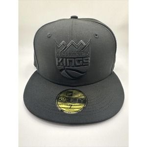 Men’s Sacramento Kings New Era Fitted Hat - Black Size 7